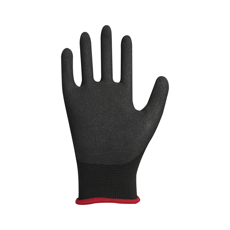 Doublure en polyester 13G avec revêtement en nitrile sableux