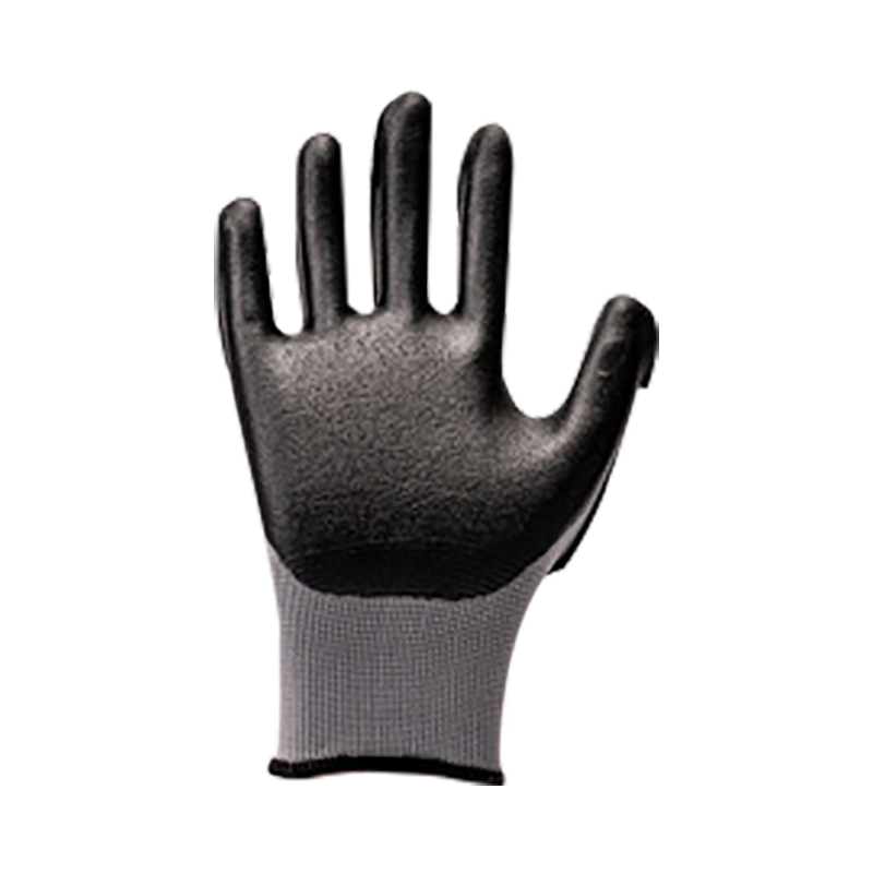 Doublure en HPPE/verre/fibre d'acier 13G avec revêtement en mousse de nitrile, PVC cousu au dos