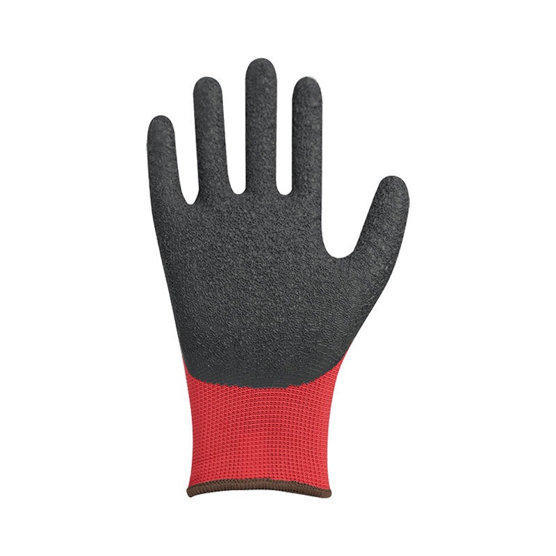 Coque polyester 13G + 10 pinceaux acryliques avec revêtement latex 3/4