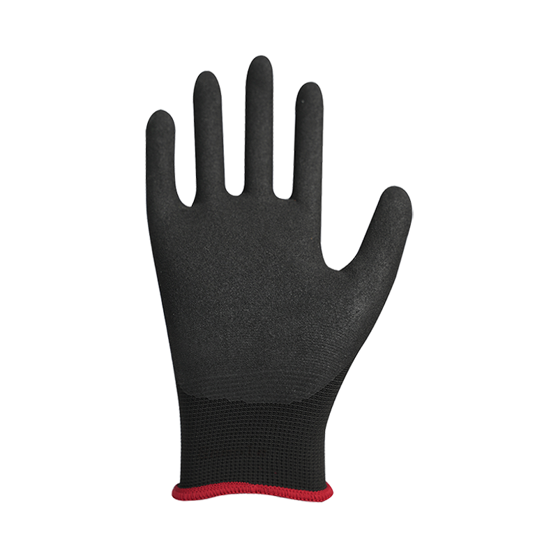 Doublure en polyester 13G avec revêtement en nitrile sableux