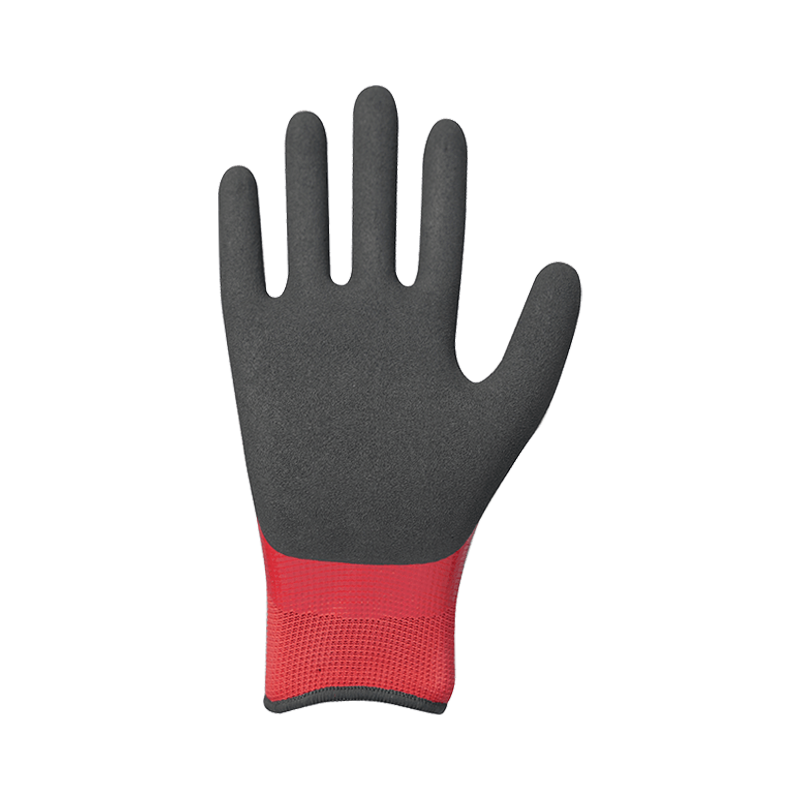Doublure en polyester 13G avec double revêtement en nitrile sableux