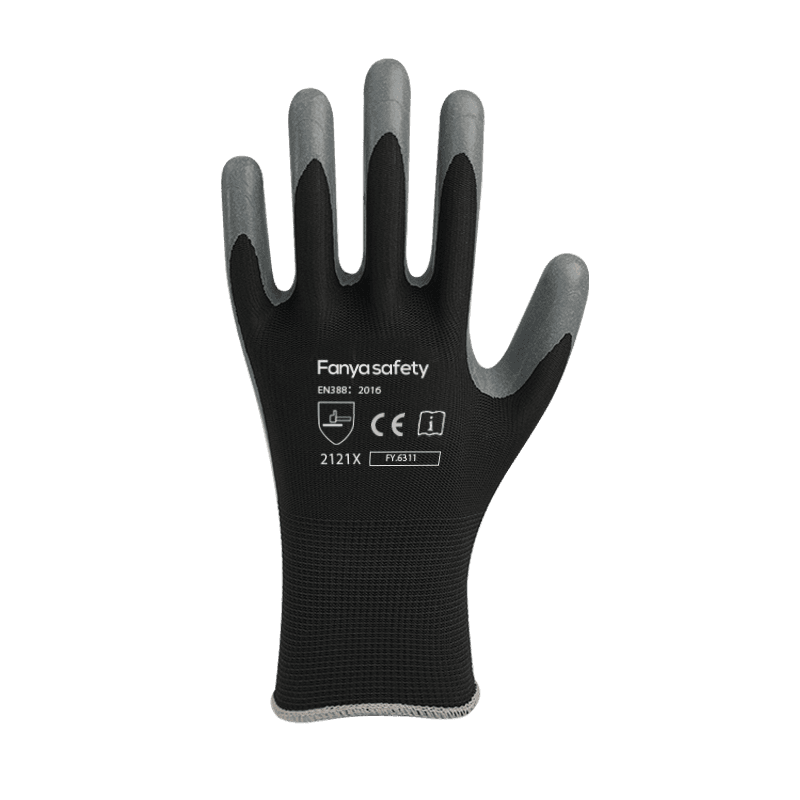 Polyester 13G avec revêtement en latex mousse antidérapant
