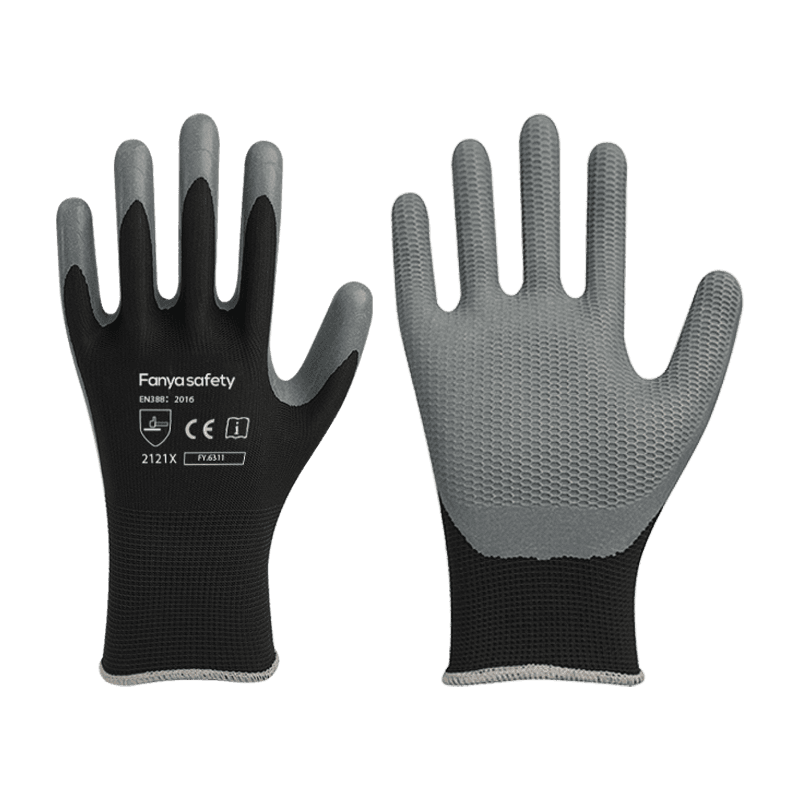 Polyester 13G avec revêtement en latex mousse antidérapant