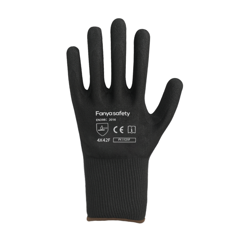 Doublure en fibre HPPE 18G très résistante avec revêtement en nitrile sableux