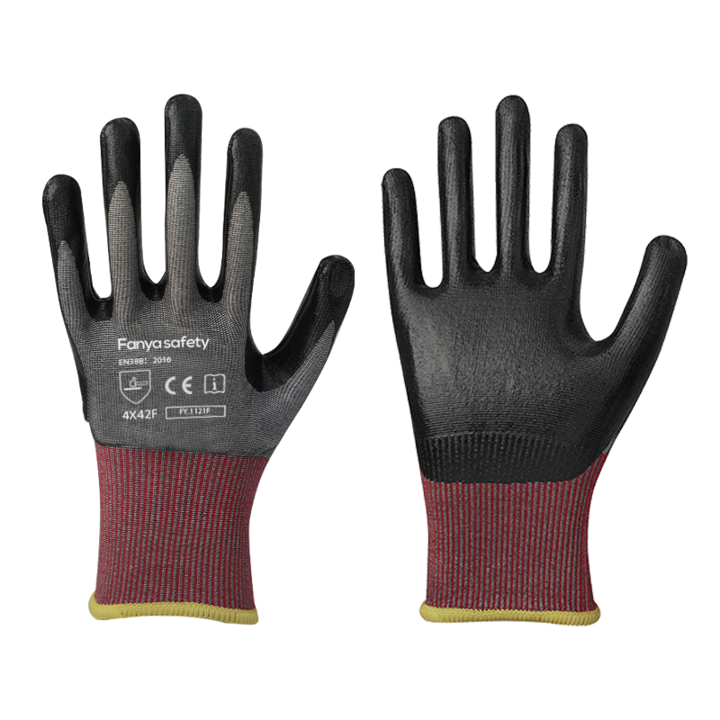 Doublure en fibre HPPE 18G très résistante avec revêtement en nitrile sableux