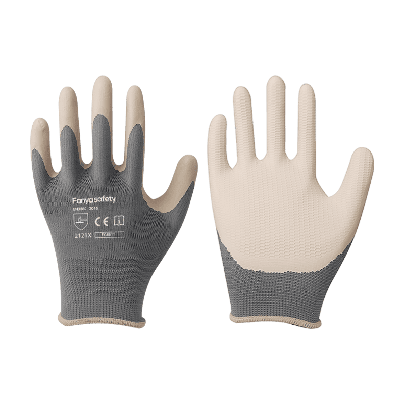 Polyester 13G avec revêtement en latex mousse antidérapant