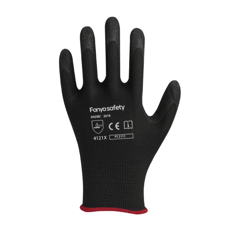 Doublure en polyester 13G avec revêtement en nitrile sableux