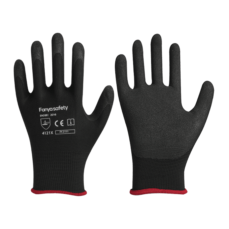 Doublure en polyester 13G avec revêtement en nitrile sableux