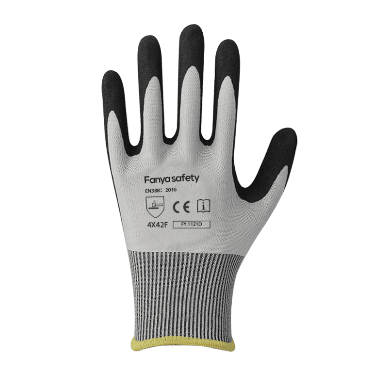 Doublure en fibre HPPE/tungstène 18G avec revêtement en mousse de nitrile