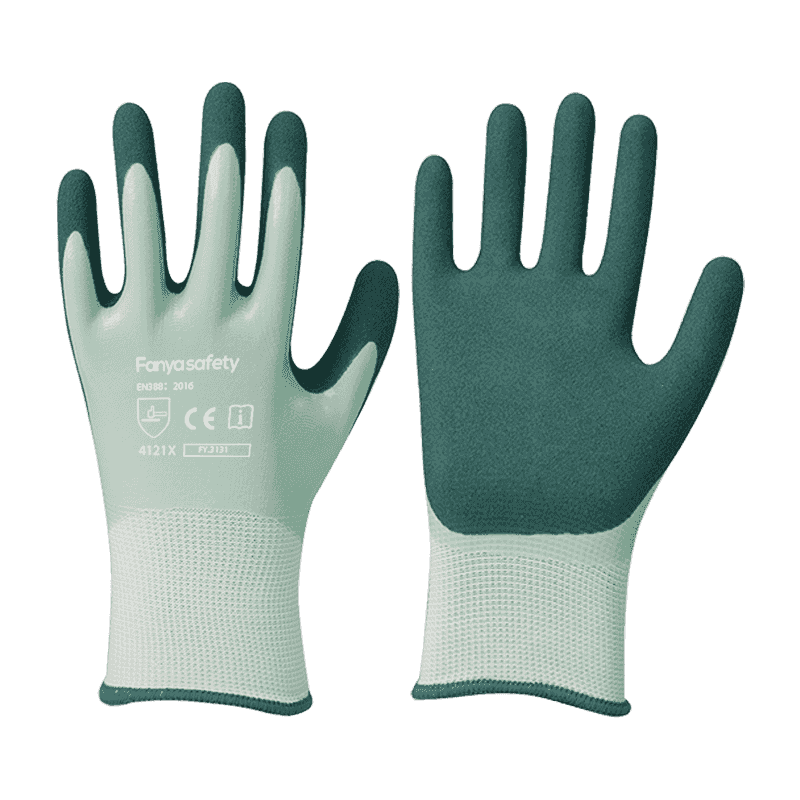 Doublure en polyester 13G avec double revêtement en nitrile sableux