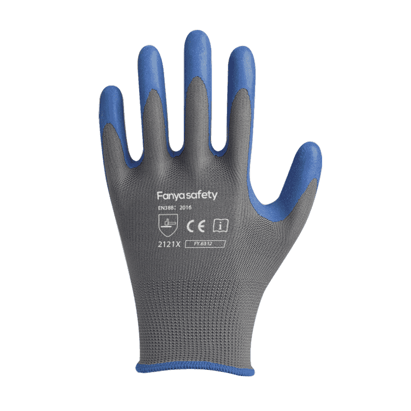 Polyester 13G avec revêtement en latex mousse antidérapant