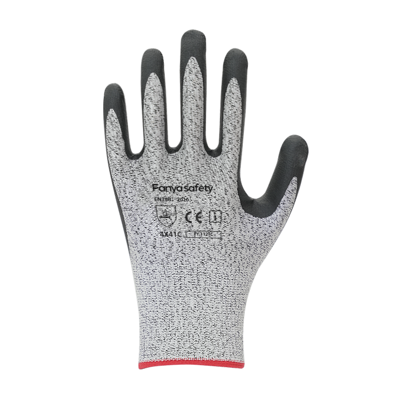 Doublure HPPE/fibre de verre 13G avec revêtement en mousse de nitrile