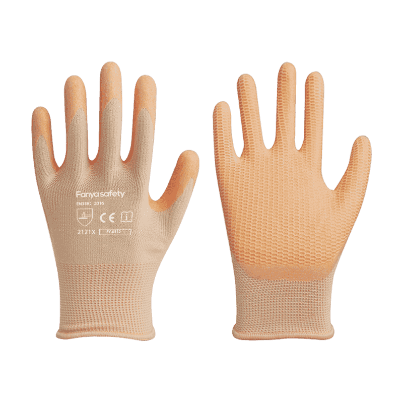 Polyester 13G avec revêtement en latex mousse antidérapant