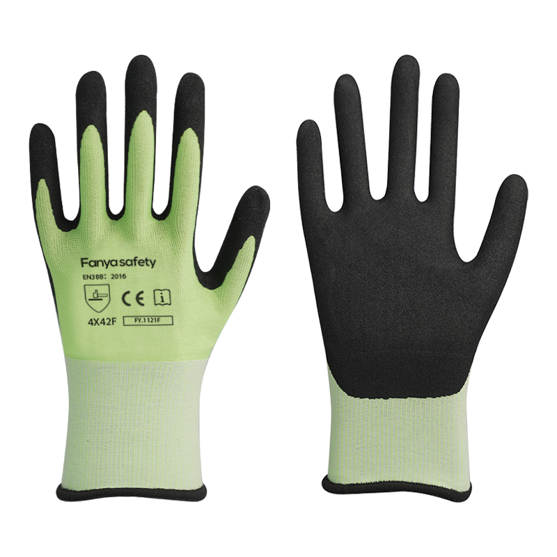 Doublure HPPE/fibre de verre 15G avec revêtement en mousse de nitrile