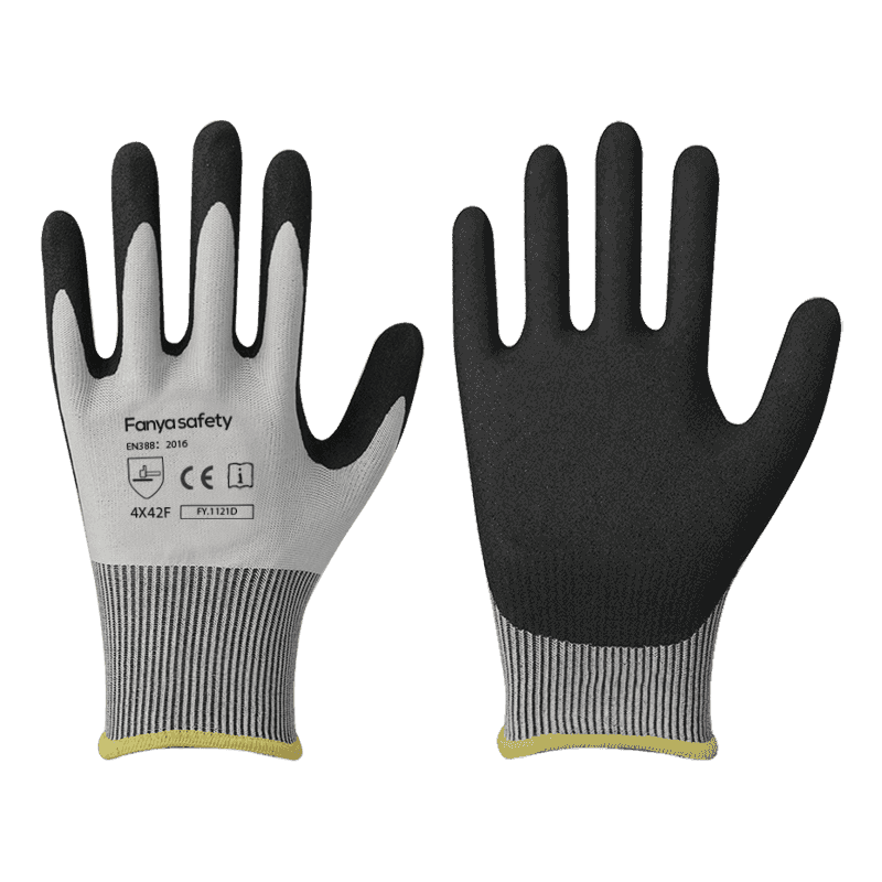 Doublure en fibre HPPE/tungstène 18G avec revêtement en mousse de nitrile