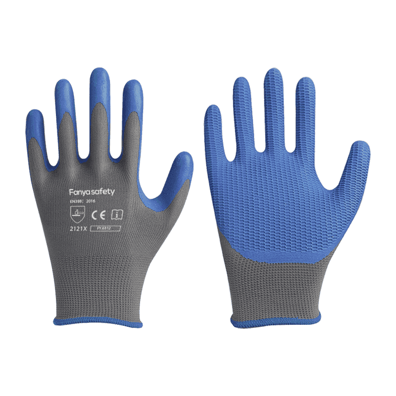 Polyester 13G avec revêtement en latex mousse antidérapant