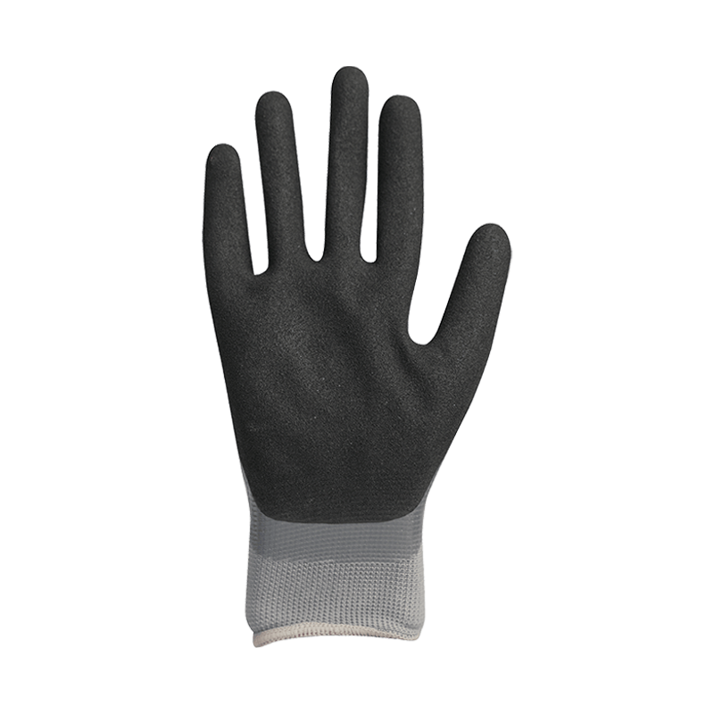 Doublure en polyester 13G avec double revêtement en nitrile sableux